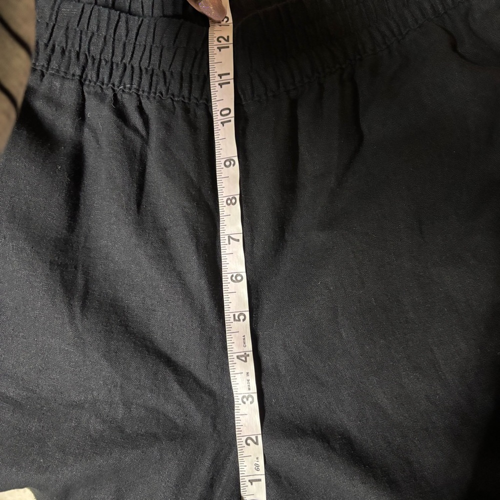 Old Navy Tall Linen Wide Leg Pants Black size Large Tall - Picture 11 of 16